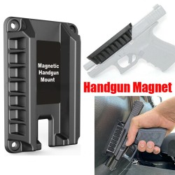 SHLLAR Gun Magnet Mount - Secure Gun Holder for Home, Car, and Office, Fits Glock and Other Firearms